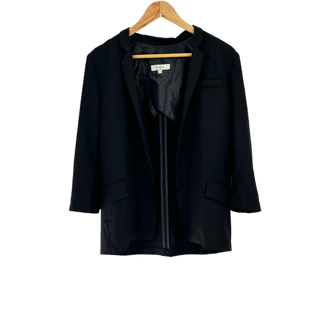 Umgee Usa Black Basic Lightweight Jacket Size Lar… - image 1
